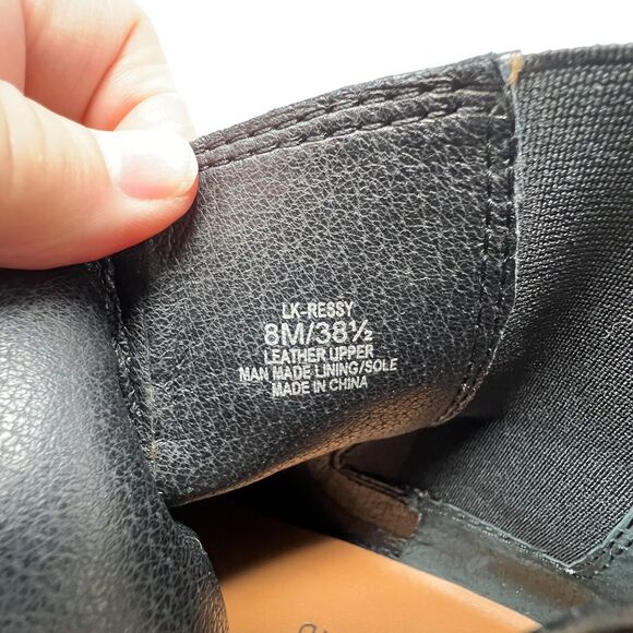 Lucky Brand Women Ressy Black Leather‎ Booties Shoes 8 Medium - Picture 9 of 10